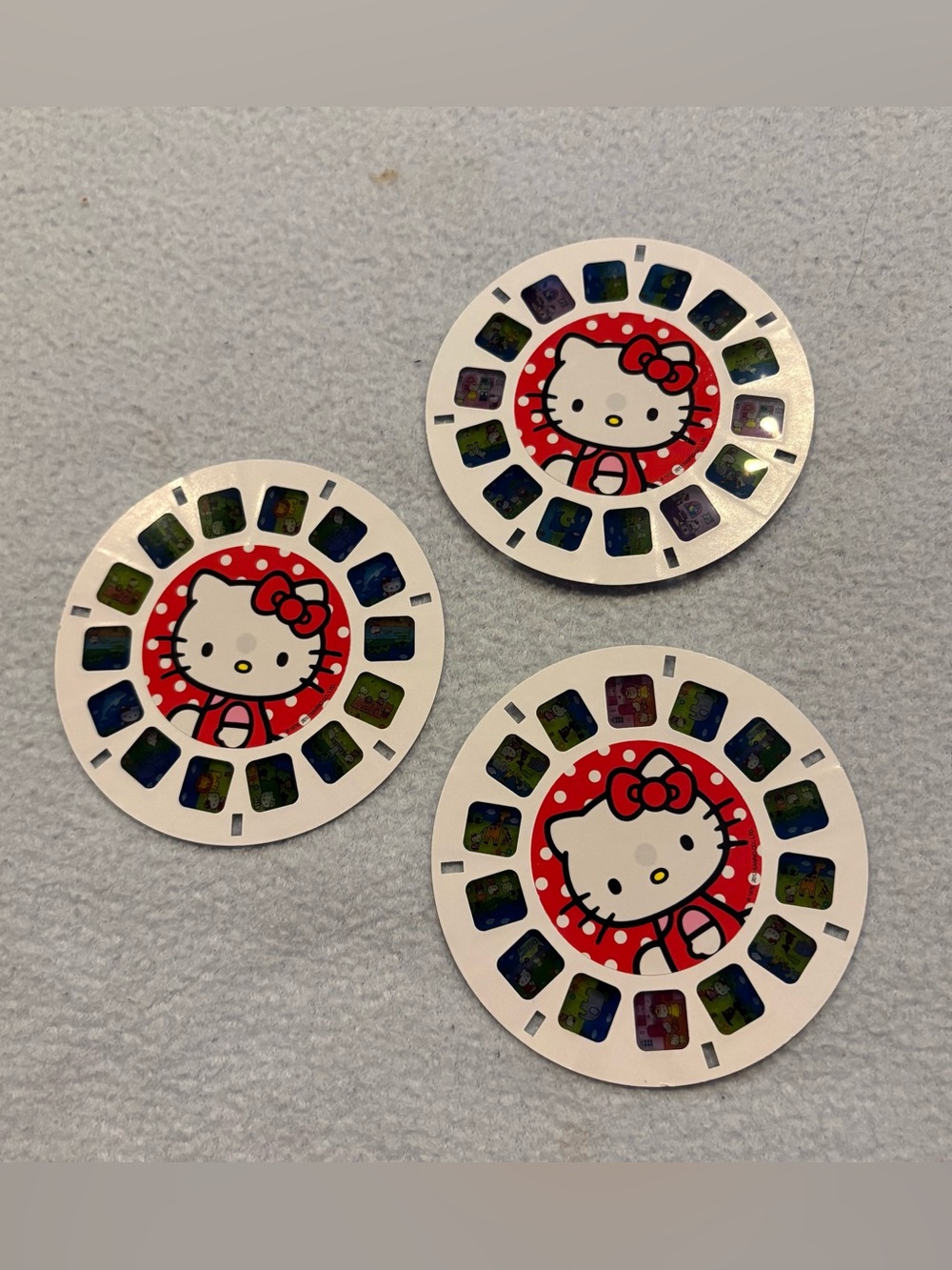 Hello Kitty Vintage View-Master Reels — Red & White